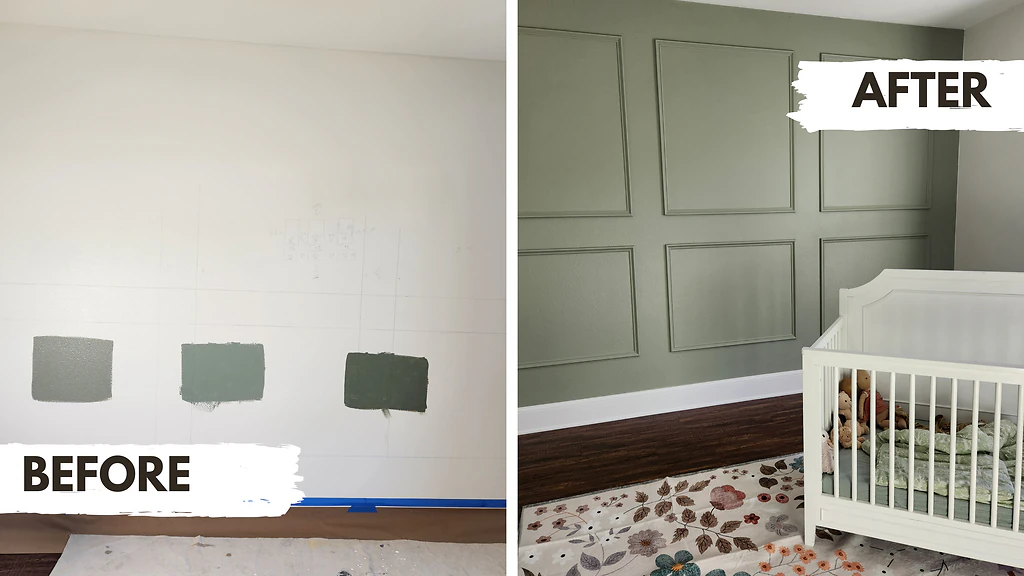 Modern Nursery Feature Wall Timber and Tin project