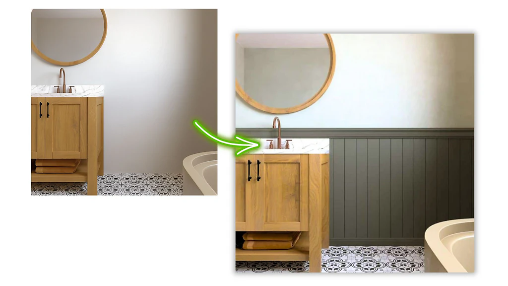 Timber and Tin beadboard wall project 2