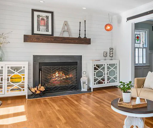 Shiplap accent wall
