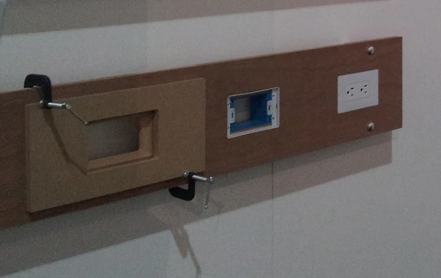 Coming this fall, the Smoothline flush-mount outlet cover for wood installations