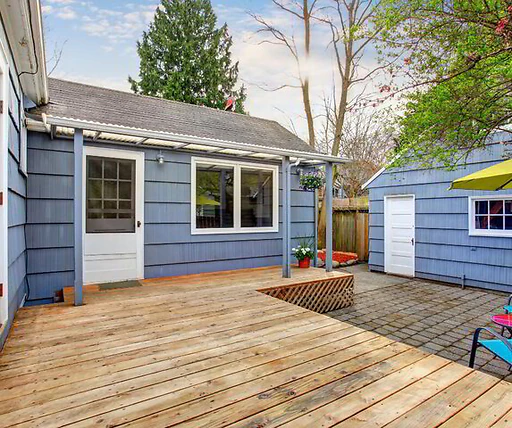 Wood deck build