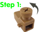 Step 1 - Open top locking bolt