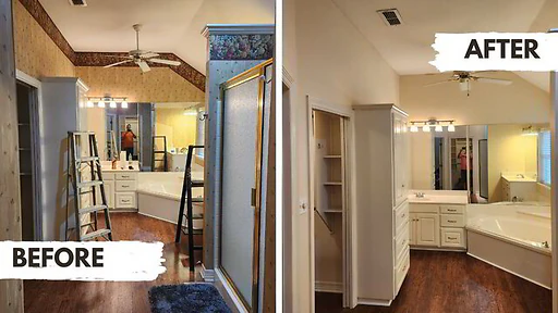 Before and after installation project