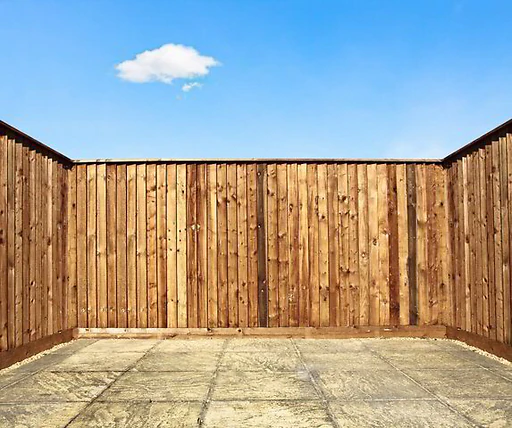New wooden privacy fence