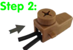 Step 2 - Strip, fan and insert