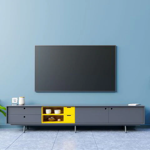 Television mounted on a wall
